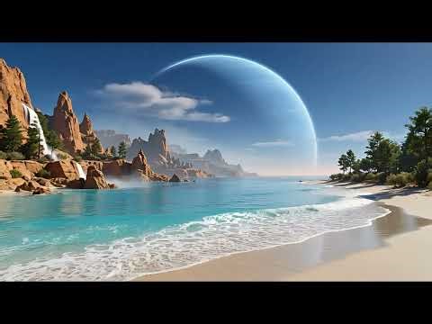8K Alien Realms: Planets, Triple Moons & Nebulae #8K #Ambient #SFXonly