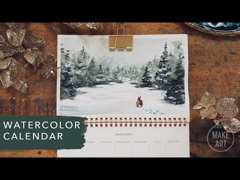 Learn How To Paint a | Watercolor Calendar Tutorial