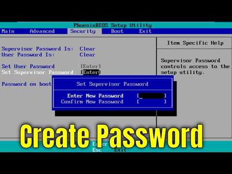 How to Create a BIOS Password