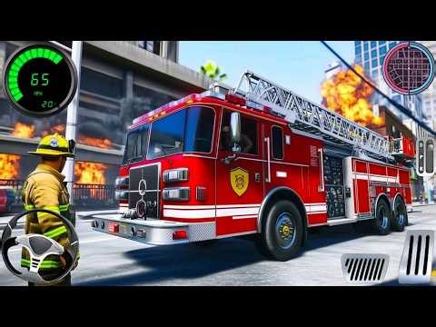 Fire Truck City Rescue Simulator - 911 US Emergency Fire Truck Driving 3D - Android Gameplay