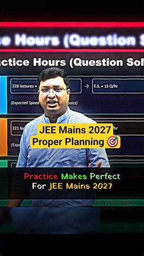 JEE Mains 2027 Study Planner #jee2027 #nvsir #studytips
