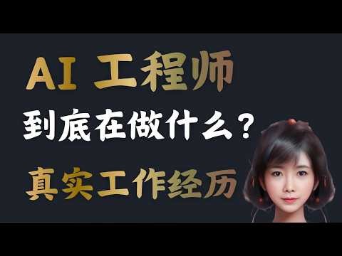 转行 AI 工程师半年了，告诉你 AI engineer 到底在干嘛
