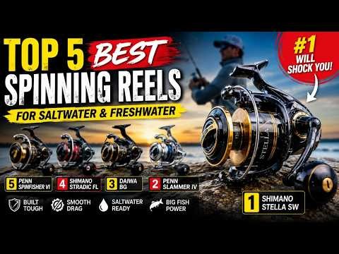 🐟 Top 5 BEST Spinning Reels for Saltwater & Freshwater Fishing (2026)