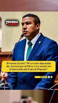 Zunini: "Ni un diputado de Juntos por el Perú va a anclar en Fuerza Popular"