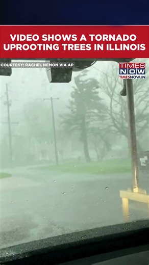 USA: Tornado Tears Through A Small Village In Illinois, Destruction Caught On Cam #shorts
