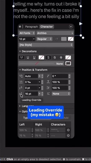how to fix Paragraph Leading in @Affinity #graphicdesign #madeinaffinity #typography
