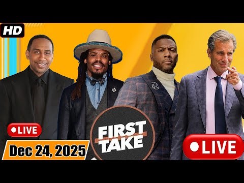 [LIVE] ESPN FIRST TAKE 12/24/25 | GET UP LIVE Dec 24, 2025 | Stephen A. & Cam Newton on NFL Week 17