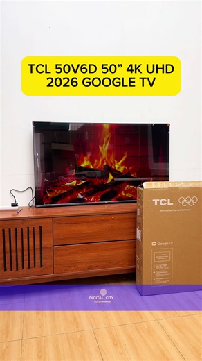 TCL 50V6D 50 inch 4K UHD Google TV 2026 KSH.40,000/= Key specifications Screen size: 50-inch Model: 50V6D Year: 2026 Brand: TCL Product Type: LED TV RAM: 2GB Storage: 16GB Game Master OS: Android S HDMI 2.1 Refresh Rate: 60Hz Brightness: 280 nits 4K HDR: Vivid accurate colors HDR10 Decoding, Dolby Vision Direct LED HVA Screen: Higher contrast, more details AiPQ Processor Multi HDR Format 120Hz Game Accelerator in FHD resolution Dolby Atmos Metallic Bezel-less Dynamic color enhancement Google Ass