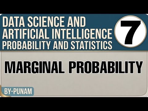 Marginal Probability |ONE SHOT VIDEO |All Competitive exams |Solved examples |Statistics by Punam |
