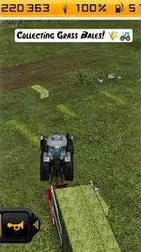 Collecting Grass Bales Like a Pro! 🔥 #shorts #FS14