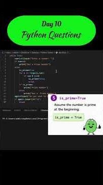 Python challenge #11 Prime number checker in Python #coding #programming #python #study