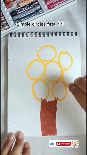 Easy tree drawing 🌳 #shorts