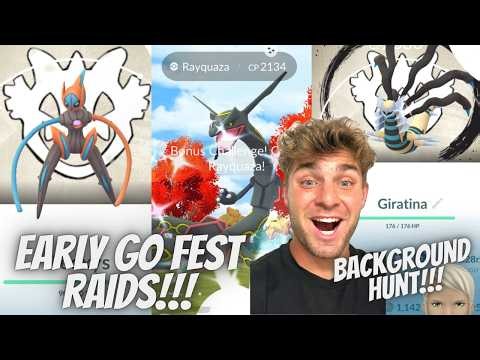 ✨EARLY GO FEST RAIDS!!! RAYQUAZA RAIDS and More in Pokemon Go!✨