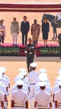 PM Modi at ceremonial reception of President Lee Jae Myung of the Republic of #korea | #shorts