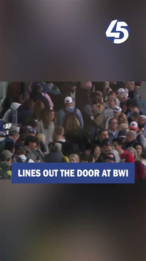 Spring Break travel rush is underway ✈️ long lines at BWI