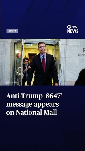 Anti-Trump '8647' message appears on National Mall