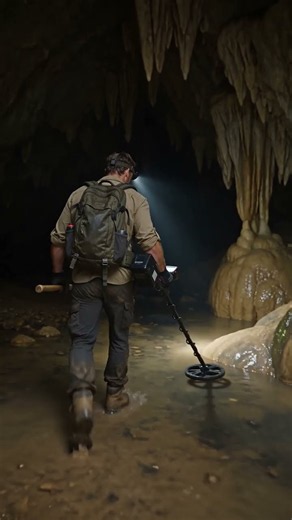 He Found Gold Behind This MASSIVE Waterfall! 😱🌊 #gold #adventure #goldhunting #metaldetecting