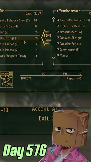 Playing Fallout every day until Fallout 5 comes out - Day 576