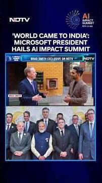 AI Summit 2026 | Microsoft's Brad Smith Says India Made a Global Impact on AI Stage
