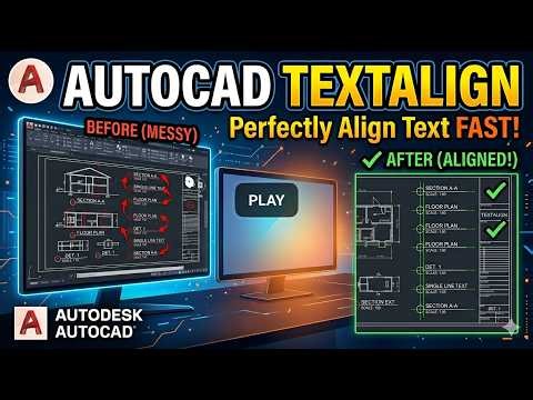 AutoCAD TEXTALIGN Command Tutorial