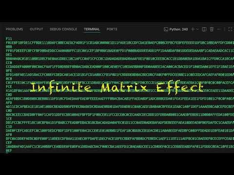 Infinite Matrix Effect in Terminal #coding #python #matrix