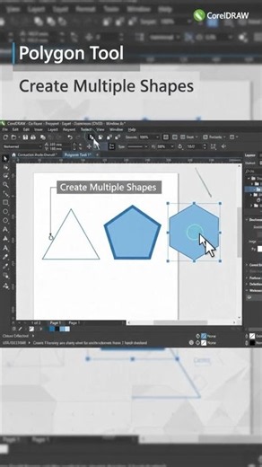 CorelDRAW Polygon Tool Tutorial | Create Triangle, Pentagon & Hexagon