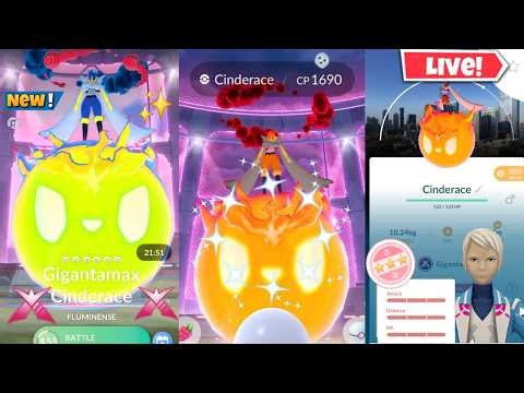 Hunting✨️Shiny Gigantamax Cinderace Raid Day n Pokemon Go