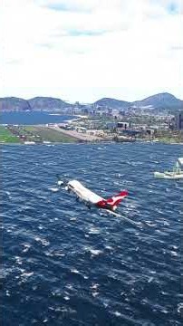 Totally Reckless! Qantas Boeing 747 Lands on Santos Dumont's Short Runway! #aviation #boeing747