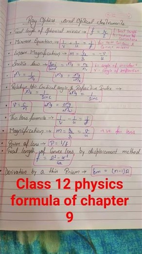#physics class 12 formula of chapter 9