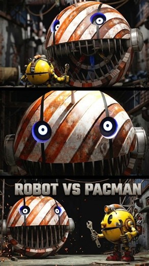 ROBOT MONSTER PAC MAN VS PACMAN #3D #ROBOTS