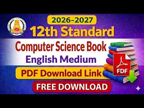 TN 12th Computer Science English Medium Book 2026-2027 PDF Free Download Samacheer Kalvi 12th PDF |