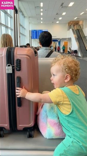 Karma 😲 at the Airport: Meditating Woman's Instant Lesson #karma #airport #shorts