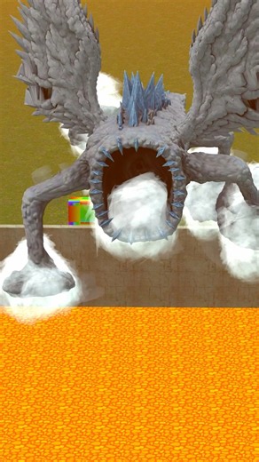 WHICH NEW SEA EATER CAN JUMP OVER THE BIG LAVA PIT? SAND EATER ABYSS EATER SKY EATER LAND EATER GMOD
