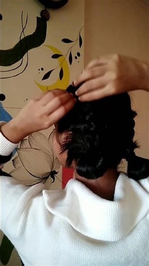 Dutch braids messy buns #hairstyle #tutorial #dutchbraids #messybuns #shorts #hairstyletutorial