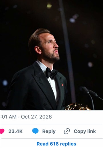 Harry Kane won the 2026 Ballon d'Or, becoming the first English player to win the men's award since Michael Owen in 2001. Key Highlights • Achievement: Kane claimed the prestigious golden football at the ceremony held in London after beating out fellow contenders like Lamine Yamal and Kylian Mbappé. • Record Season: His victory followed a prolific 2025/26 campaign where he scored 73 goals across 65 appearances for FC Bayern Munich and the England national team. • Additional Honors: Alongside the