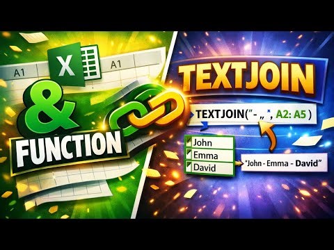 Excel & Function and TEXTJOIN Explained with Examples