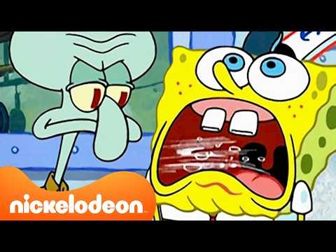 SpongeBob Loses His Name Tag & Panics! 😱 | SpongeBob SquarePants | Nickelodeon UK