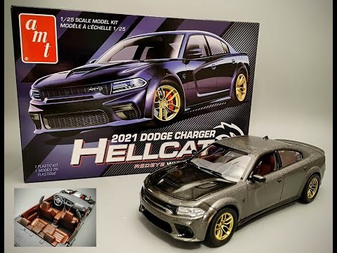 NEW 2021 Dodge Charger Hellcat Redeye Widebody 1/25 Scale Model Kit Build How To Assemble Paint