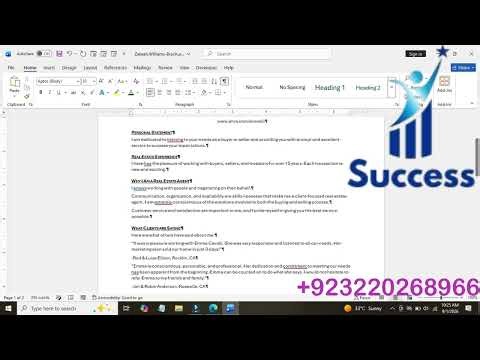 Word 2024 In Practice - Ch 1 Independent Project 1-6 | Word 2024 Ch 1 Independent Project 1-6