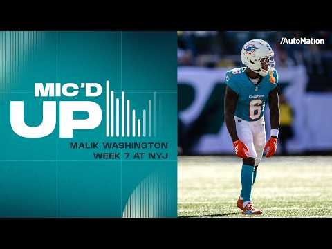 Malik Washington mic'd up during Week 7 win over Jets | Miami Dolphins