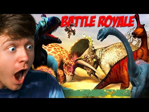 Reacting to DINOSAUR BATTLE ROYALE! (Crazy)