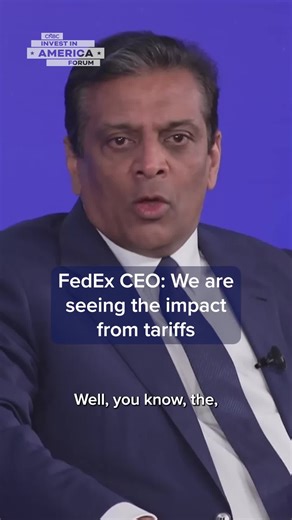 FedEx CEO Raj Subramaniam explains the impact tariffs have had on the company at CNBC’s #InvestInAmericaForum on Wednesday.