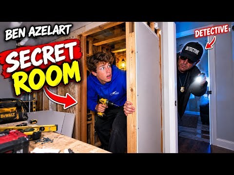 BE AZELART | I BUILT A SECRET ROOM TO HIDE FEOM A REAL DETECTIVE😱