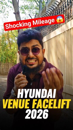 Hyundai Venue Facelift 2026 - Shocking Mileage😱 #shorts #venuemileage #bestcarunder10lakh #hyundai