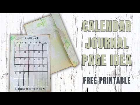 Paper Perk #70 - DIY Journal Calendar l Monthly Junk Journal l Free Printable