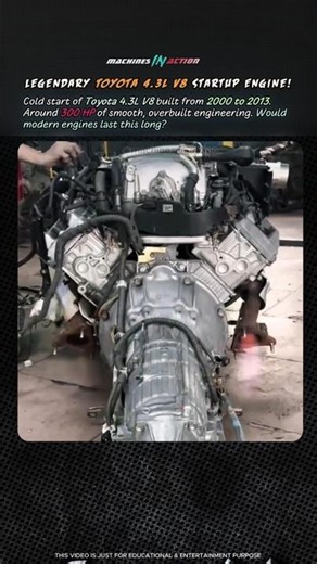 Legendary Toyota 4.3L V8 Startup Engine! 🔥 #shorts