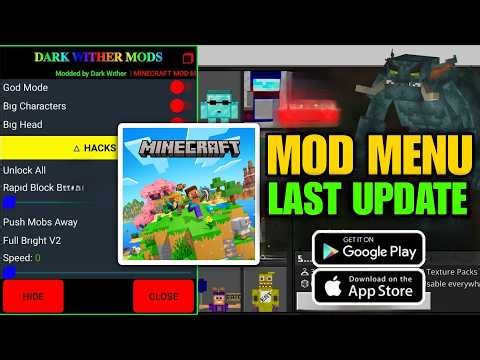 Minecraft Mod Menu APK 2026 🔥 Unlimited Resources, God Mode & All Skins Unlocked (Android/iOS)