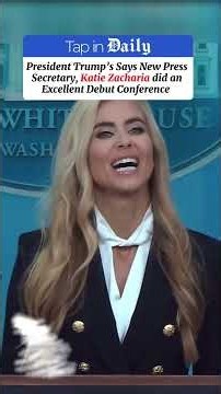 Katie Zacharia New Press Secretary for U.S in her Debut press Conference