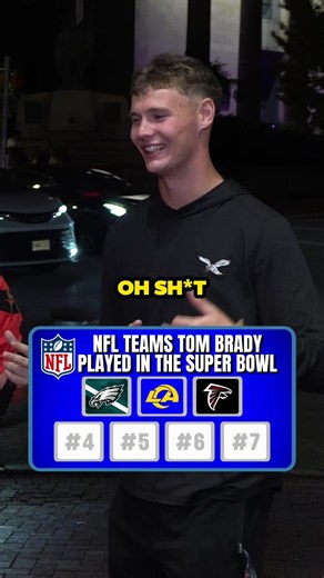 What NFL Teams Has Tom Brady Played In The Super Bowl?🤔 #nfl #nfltrivia #patriots #eagles #chiefs