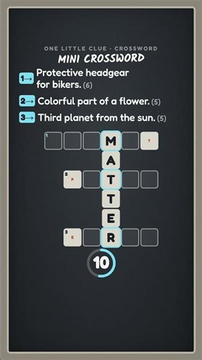 Solve all 3 words in this mini crossword 🔍 #crossword #brainteaser
